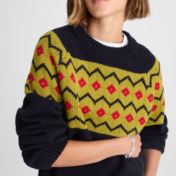Alexa Chung for Madewell Fair Isle Knit Sweater Small NWT - Picture 2 of 9